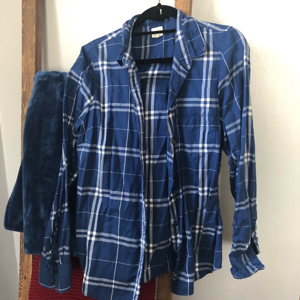 Blue Plaid Flannel - J Crew The Perfect Shirt
